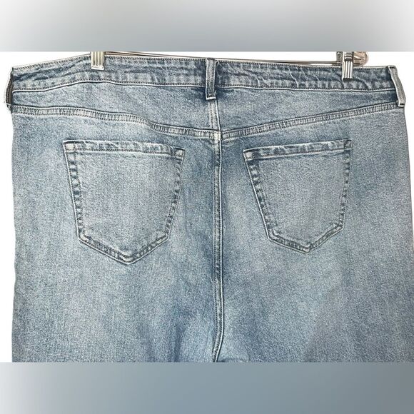 Torrid High Rise Straight Jeans 20 R Button Flight Light Wash Slit Ankle Mom - Picture 10 of 11